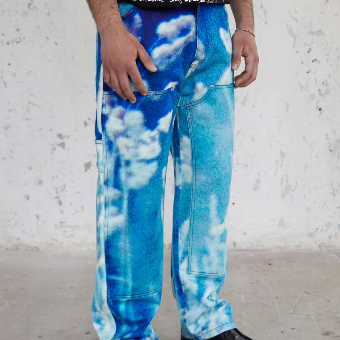 Pantaloni Rassvet - Flourish Doubleknee Trousers-Azzurro