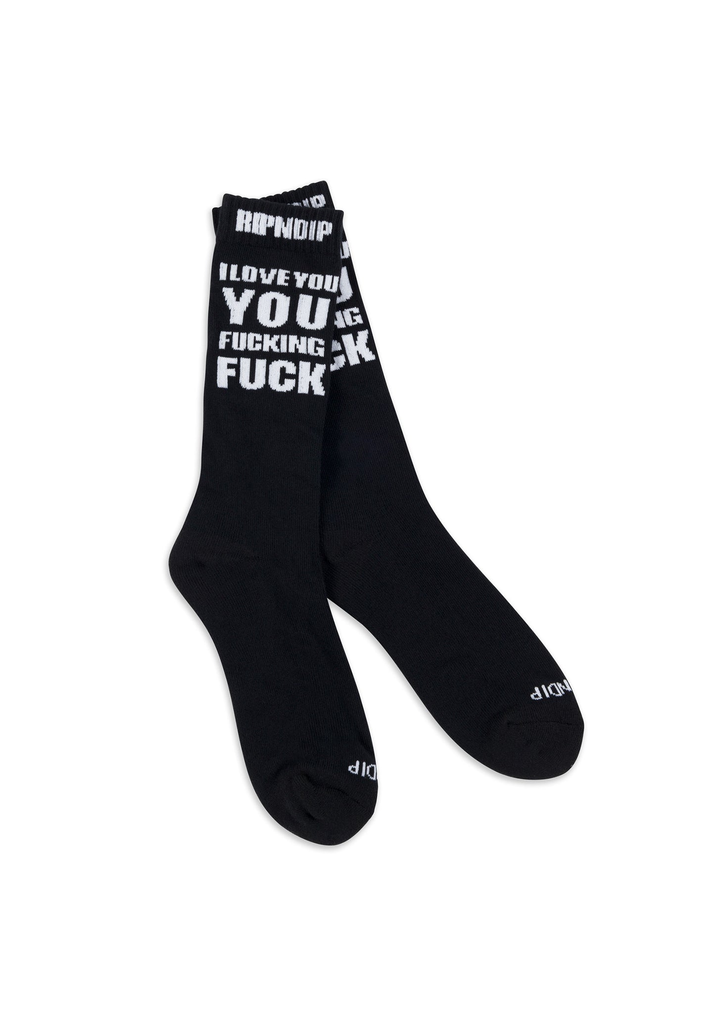 Rip n Dip Socks - Ily fuckin fuck socks-Black