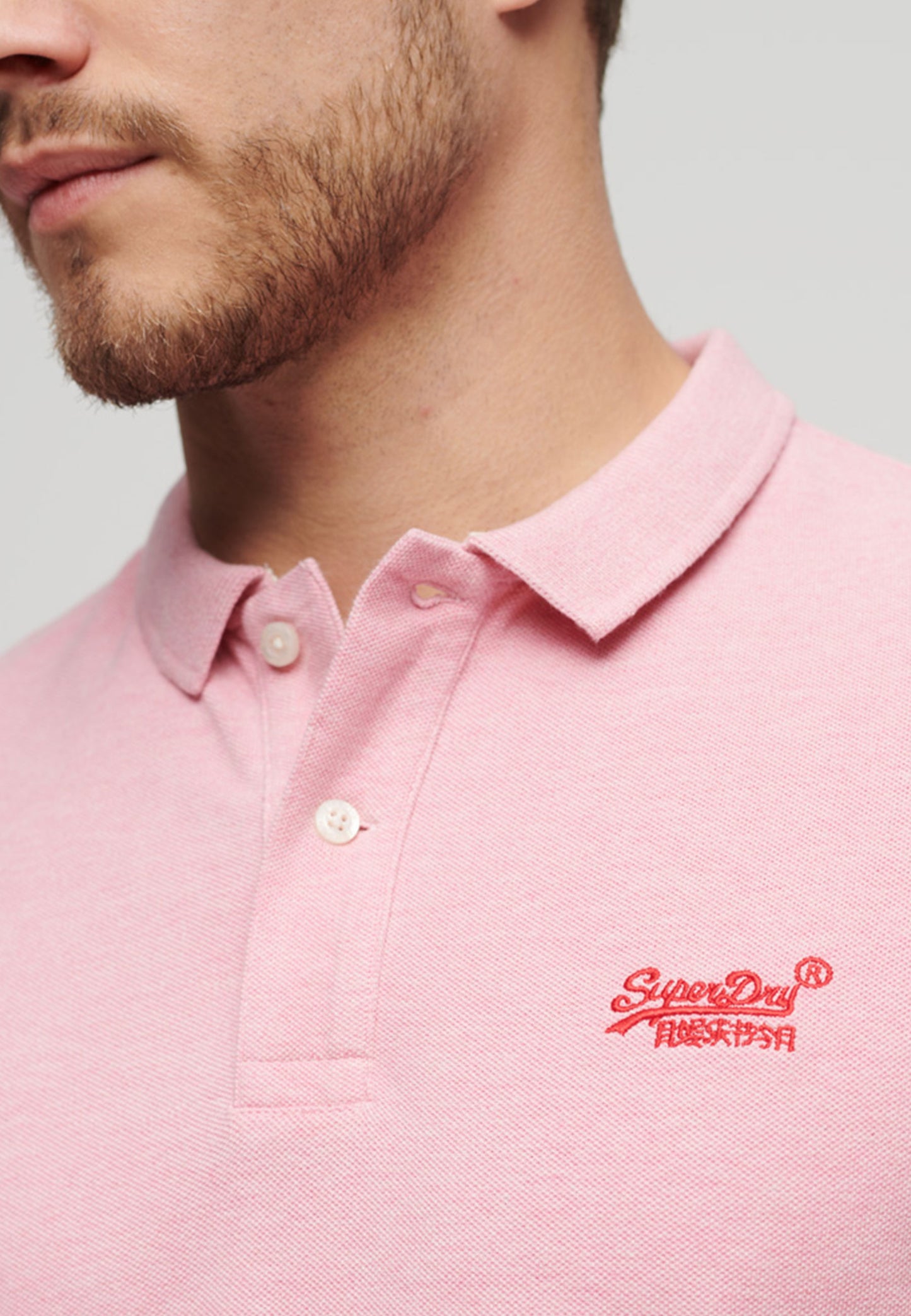 Superdry Short Sleeve Polo - Classic Pique Polo-Pink