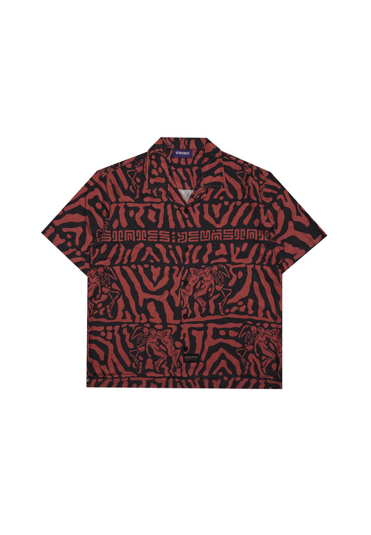 Devà States short-sleeved shirt - Carve Souvenir Shirt-Red