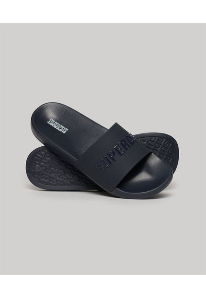 Superdry Slippers - Logo Vegan Pool Slide-Black