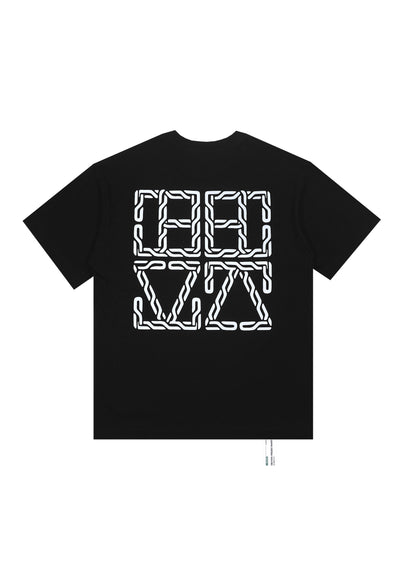 T-shirt a maniche corte Devà States - Chain-Nero