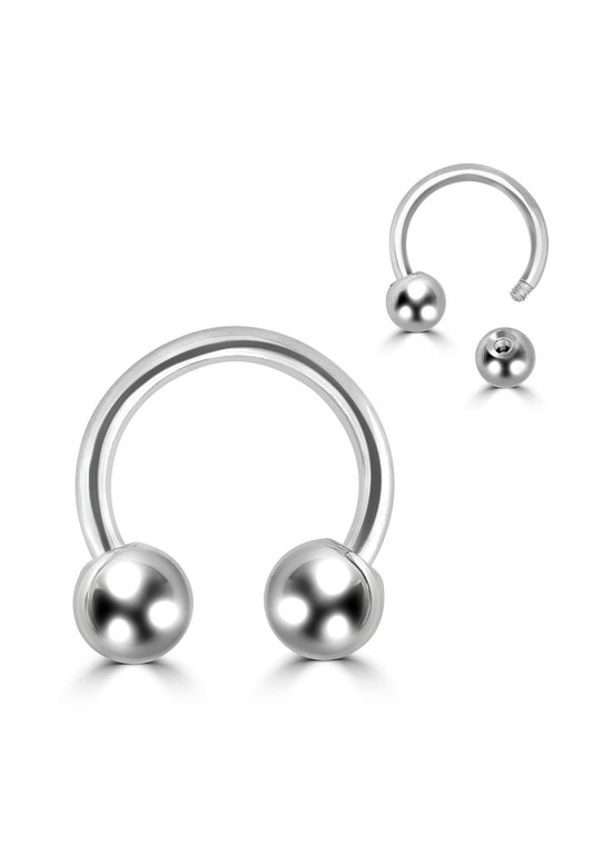 Circular Barbell Piercing - BrandGioielli-Grey