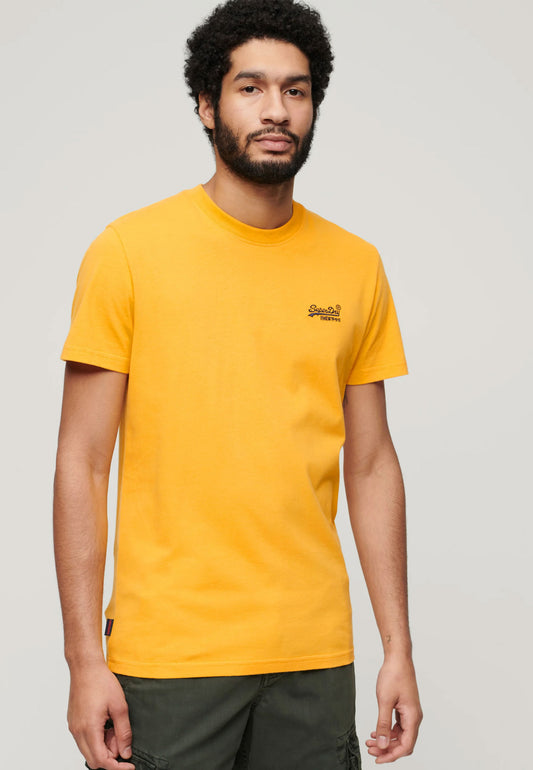 Superdry Short Sleeve T-Shirt - Vintage Logo Tee-Yellow