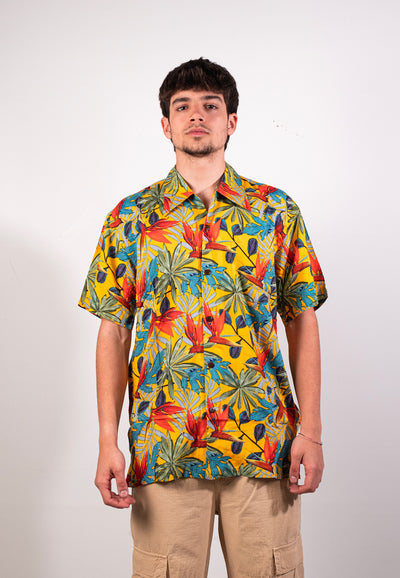 Camicia Hawaiiana Karmakula - Caicos Yellow-Giallo