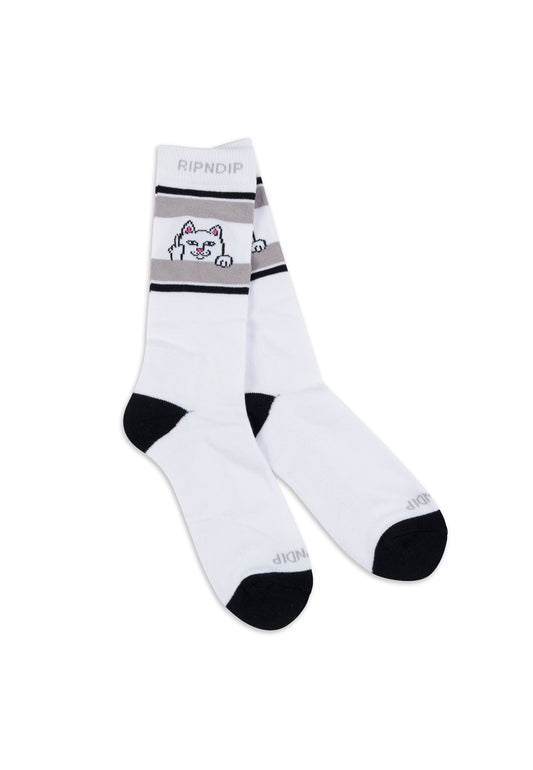 Rip n Dip socks - Peeking Nermal socks-White