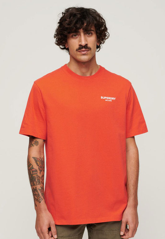 Superdry Short Sleeve T-Shirt - Luxury Sport Tee-Red