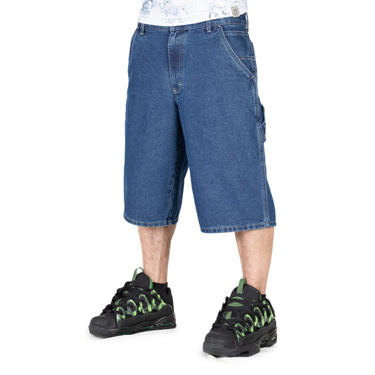 Blue Skin Jeans Shorts - Command C Bermuda-Blue