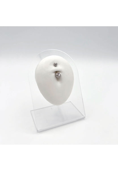 PiercingBelly Button Ring Sfere Cristallo  - BrandGioielli-Grigio