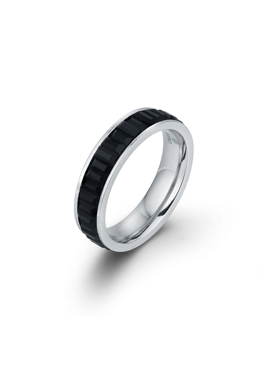 Black Crystal Ring - BrandGioielli-Nero