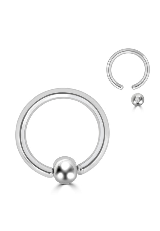 Piercing Ball Closure Ring - BrandGioielli-Grey