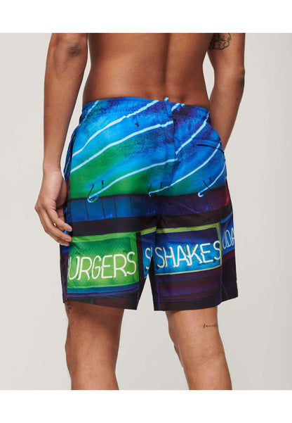 Superdry swimsuit - Photographic Swim Shorts-Blue