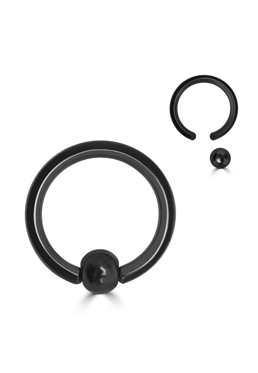 Ball Closure Ring - BrandGioielli-Black