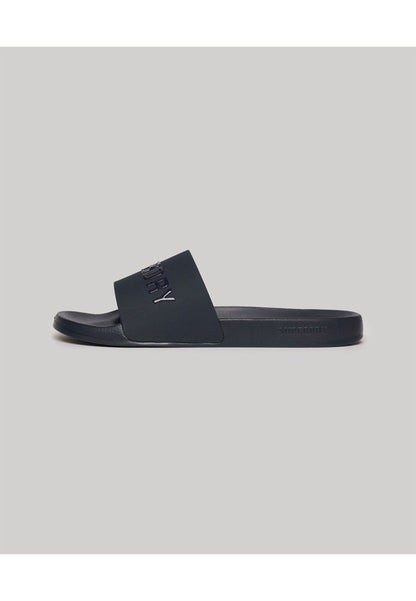 Superdry Slippers - Logo Vegan Pool Slide-Black