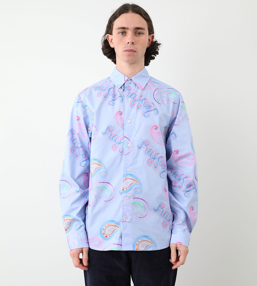 Paccbet (Rassvet) Long Sleeve Shirt - Paisley Manager Shirt - Light Blue