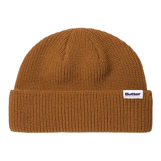 Butter Goods Winter Beanie - Wharfie Beanie-Brown