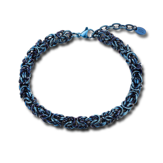 Blue Celtic chain bracelet - BrandGioielli-Blu