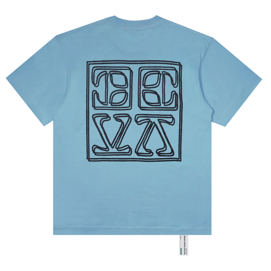 T-shirt a maniche corte Devà States - Cracked Logo Tee-Azzurro
