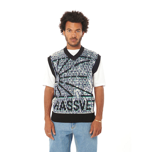 Gilet Rassvet - Mesh Camo Sleeveless Jumper-Nero