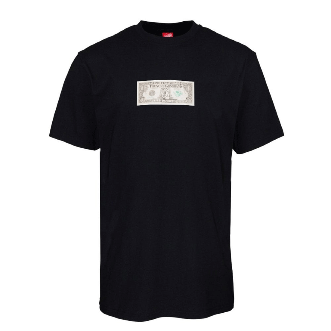Santa Cruz Short Sleeve T-Shirt - Mako Dollar Tee - Black