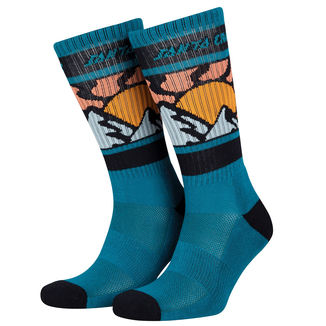 Santa Cruz Socks - Vista Strip Sock-Green