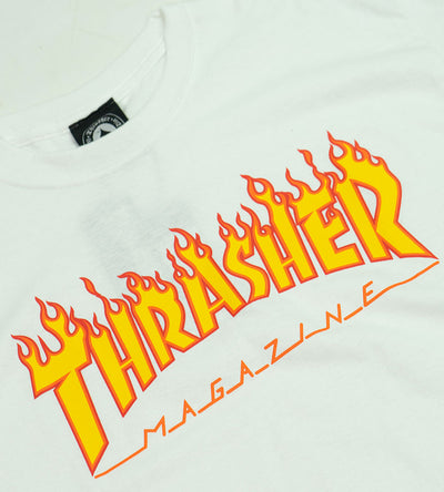 T-shirt a maniche corte Thrasher - Flame Tee -Bianco