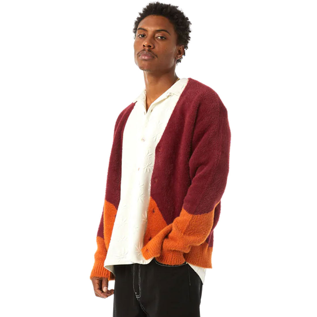 Cardigan Huf - Merged -Rosso