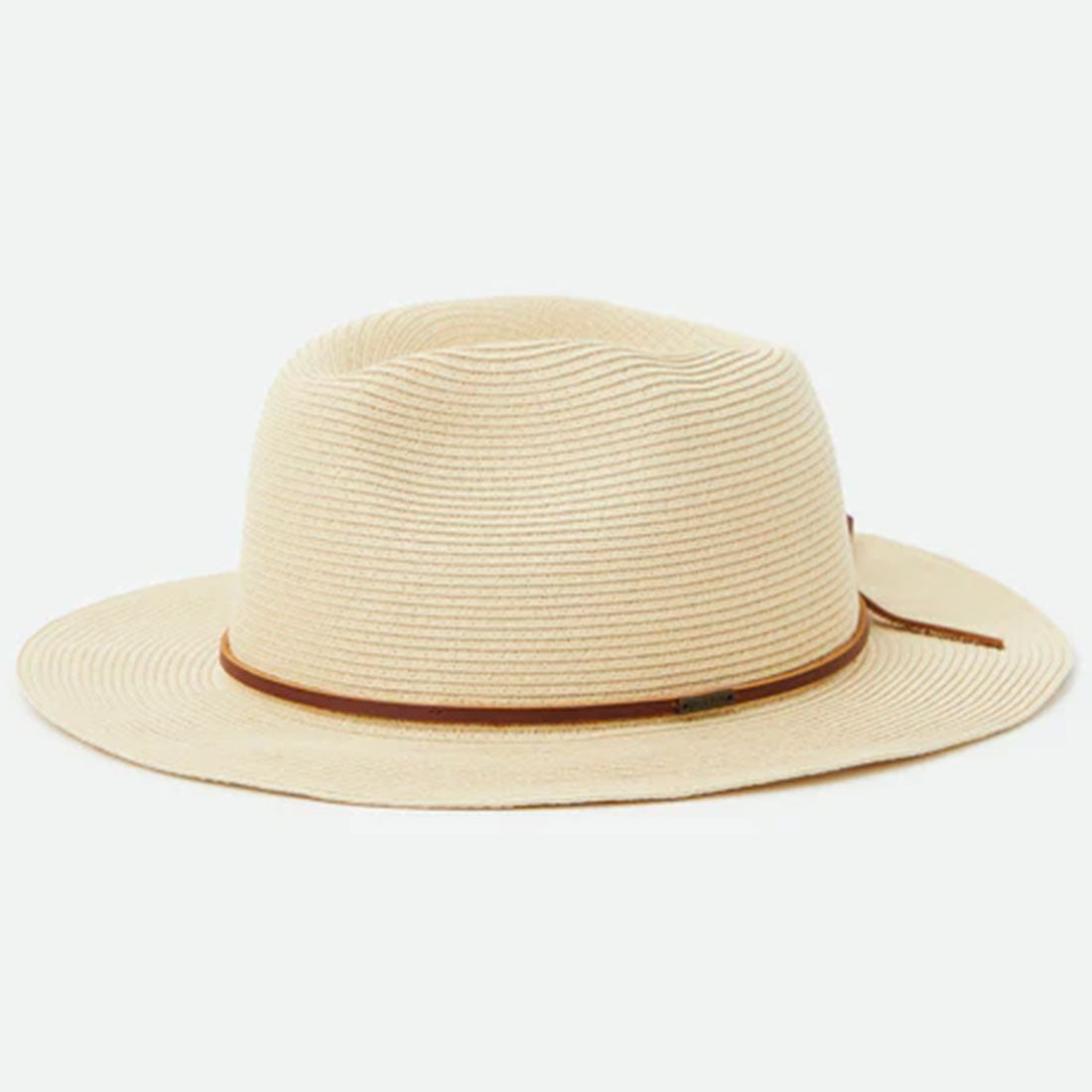 Cappello elegante Brixton - Wesley Straw Packable Fedora-Crema