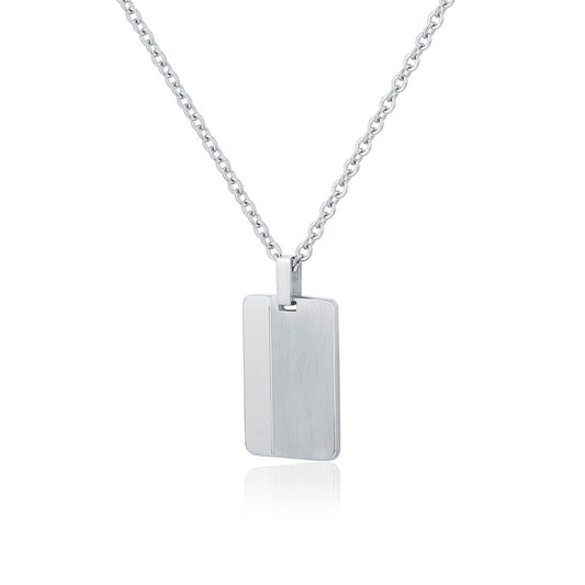 Necklace with satin plate - BrandGioielli-Grey