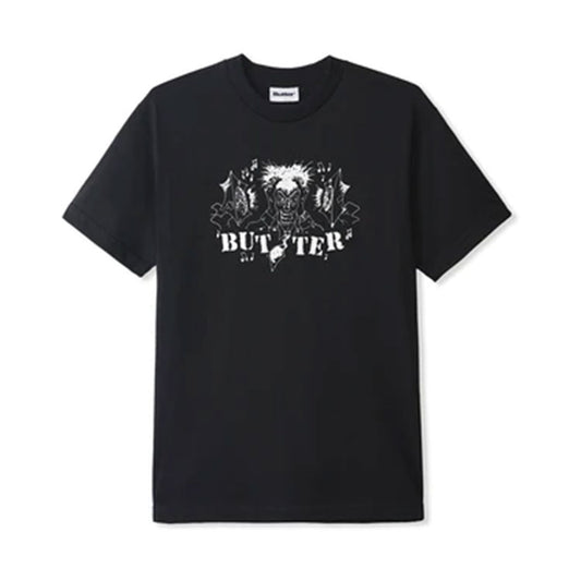 Butter Goods Short Sleeve T-Shirt - Noise Pollution Tee-Black