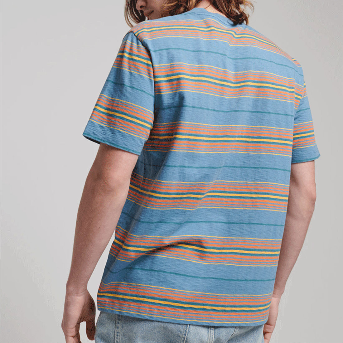 T-shirt a maniche corte Superdry - Vintage Textured Stripe Tee-Multi