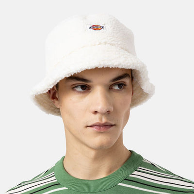 Fleece hat - Red Chute Bucket Hat - White