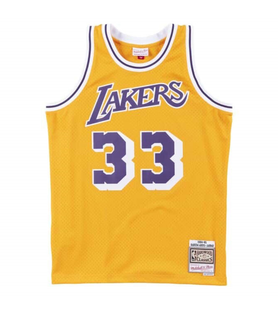 Canotta Mitchell & Ness - Swingman Jersey Abdul-Jabbar Lakers-Giallo