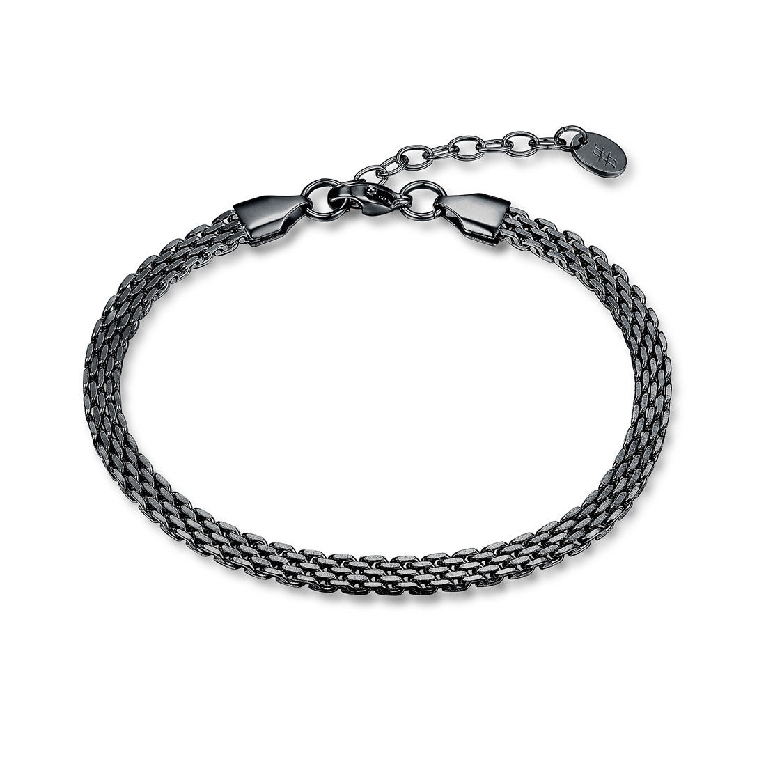 Black mesh chain bracelet - BrandGioielli-Nero