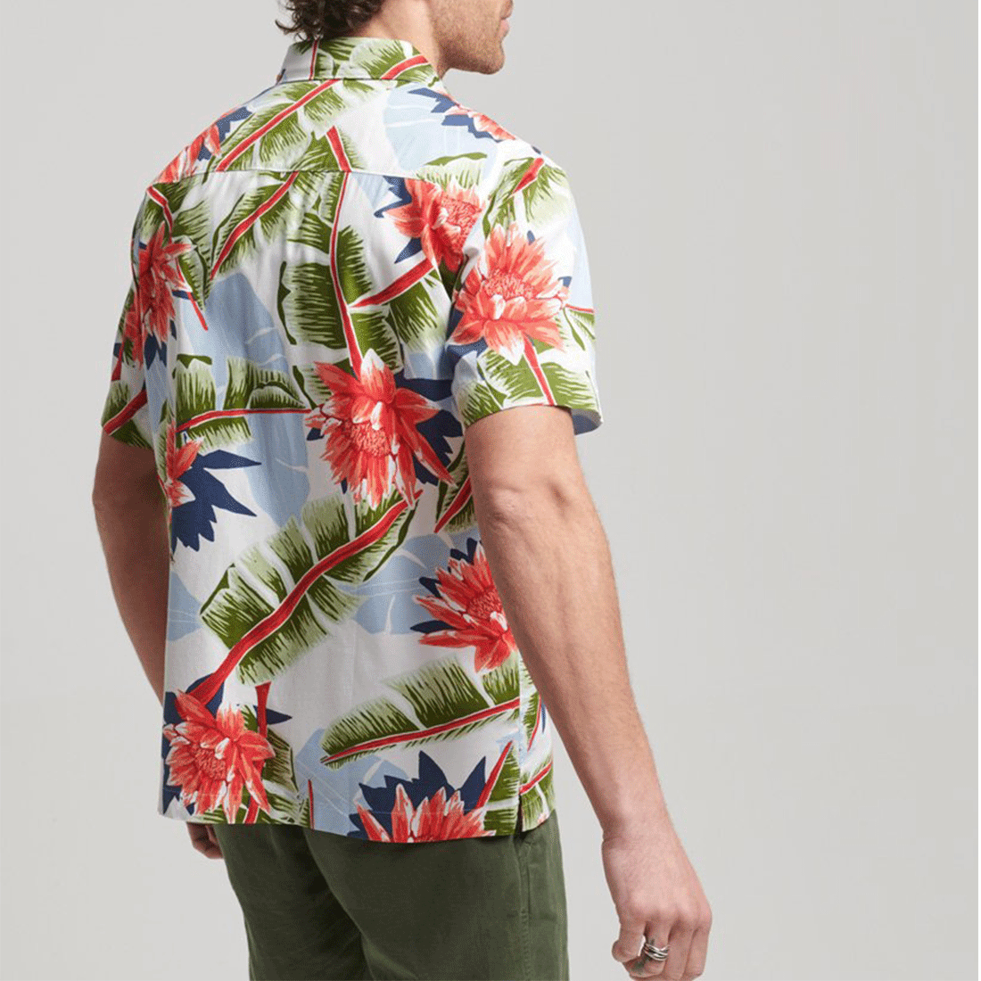 Camicia a maniche corte Superdry - Hawaiian Shirt -Azzurro
