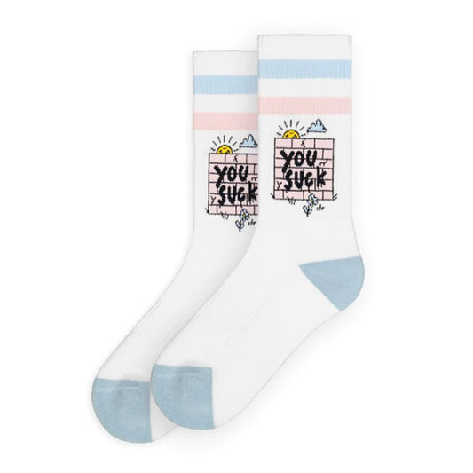 Calzini American Socks - You Suck-Bianco