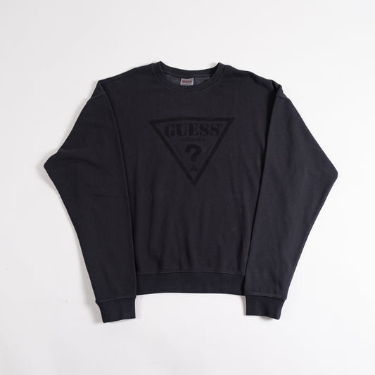 Guess Originals Hoodie - Vintage Logo Crew-Black