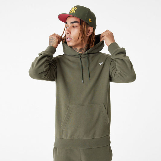 Felpa New Era - Essentials Hoodie-Verde