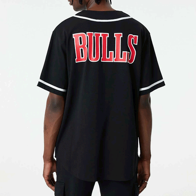 Camicia a maniche corte New era - Baseball Jersey Bulls -Nero