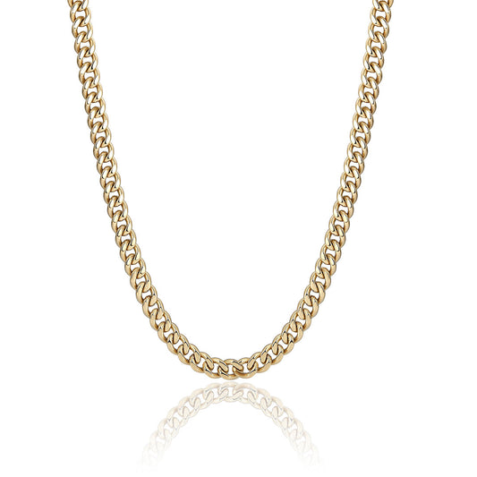 Flat Grumetta Necklace 8 mm 50cm - BrandGioielli-Oro