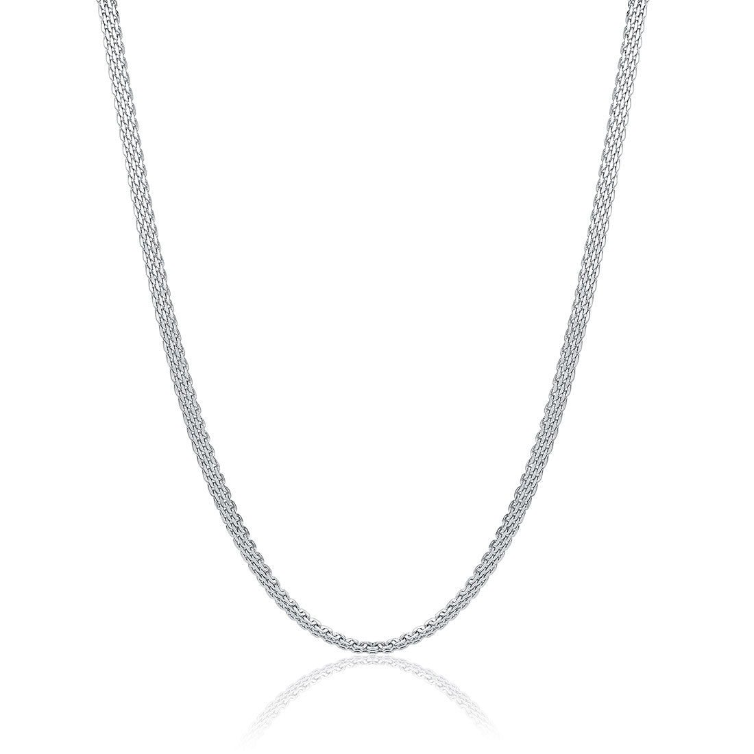 Steel mesh chain necklace - BrandGioielli-Grey