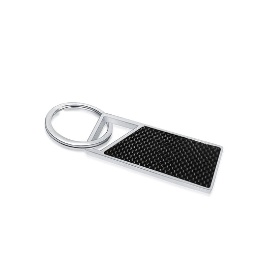 Key ring with carbon fiber - BrandGioielli-Grey