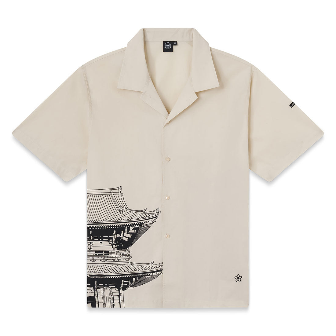 Dolly Noire Short Sleeve Shirt - Bench Tokyo Bowling Shirt-Beige