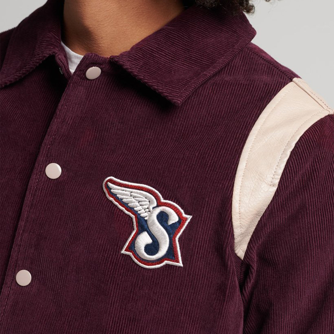 Giacca College Superdry - Varsity Cord Bomber -Bordeaux
