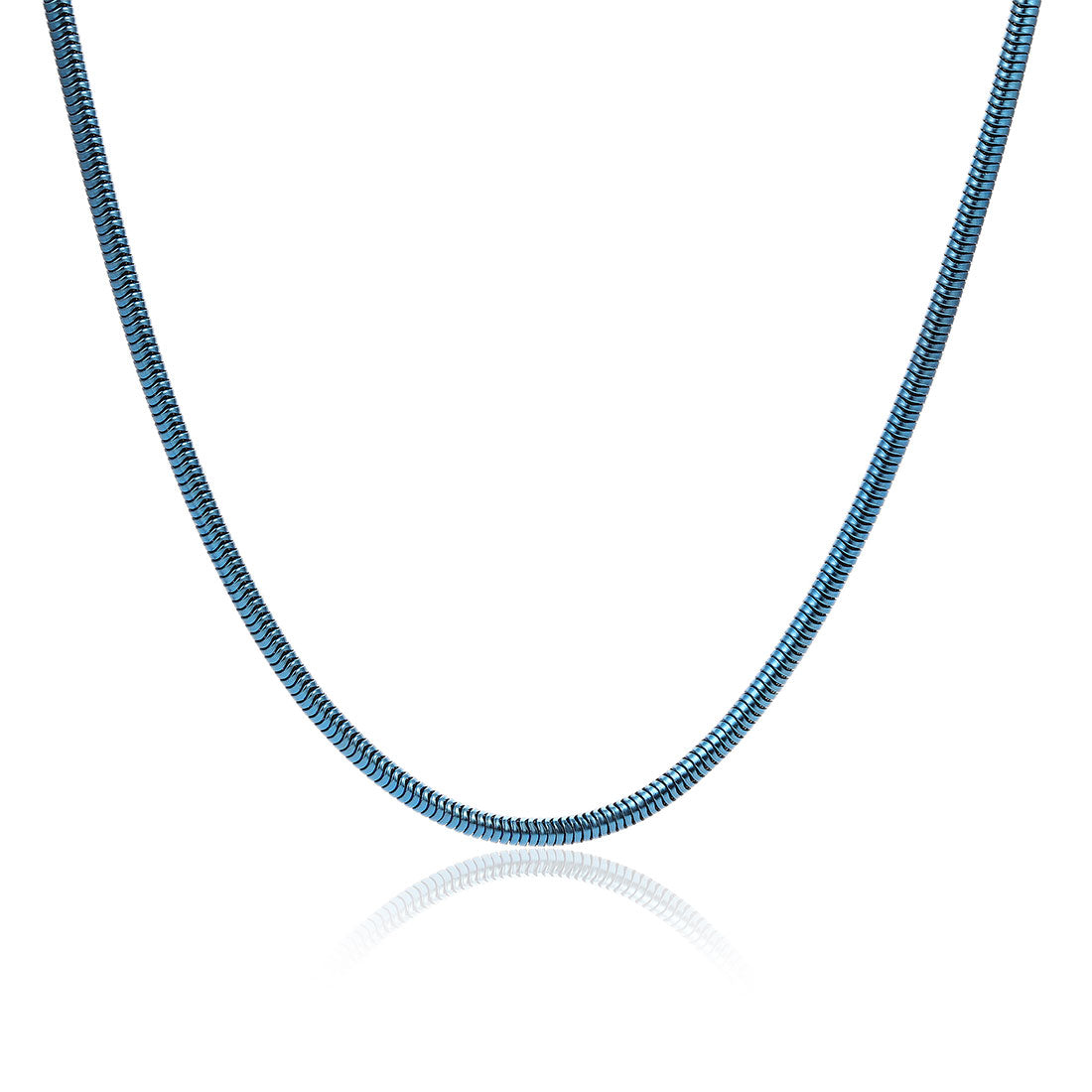 Collana catena coda di topo blu - BrandGioielli-Blu