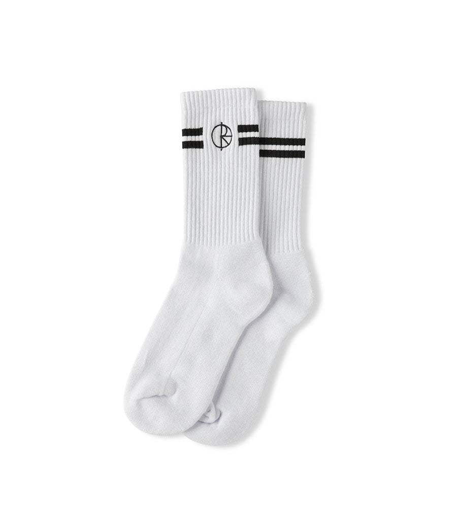 Stroke Logo Socks-Bianco