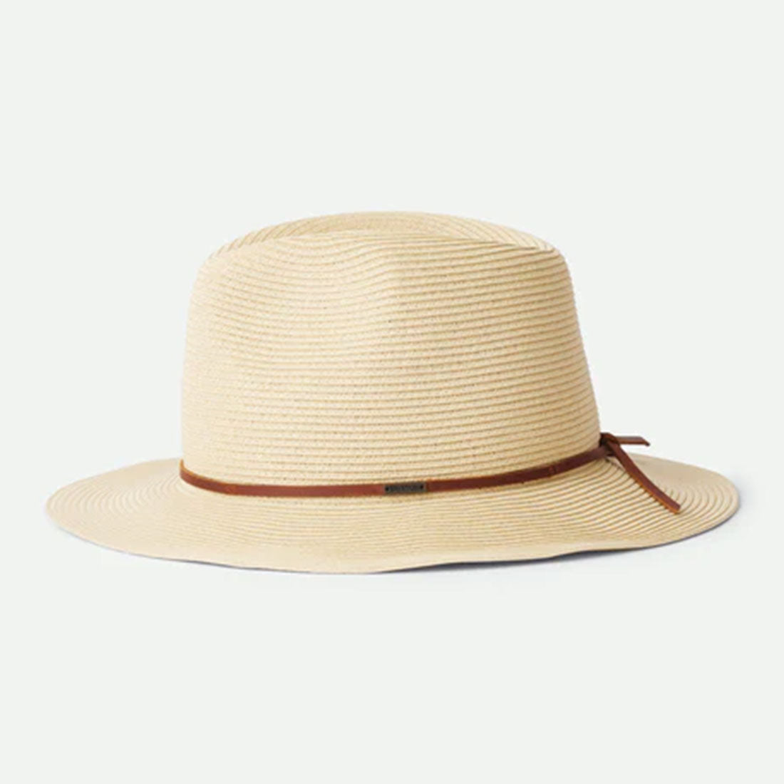 Cappello elegante Brixton - Wesley Straw Packable Fedora-Crema