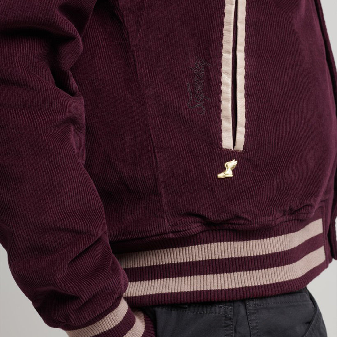Giacca College Superdry - Varsity Cord Bomber -Bordeaux
