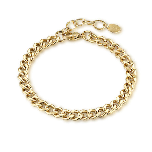 Flat Grumetta Bracelet 5mm 16+3cm - BrandGioielli-Oro