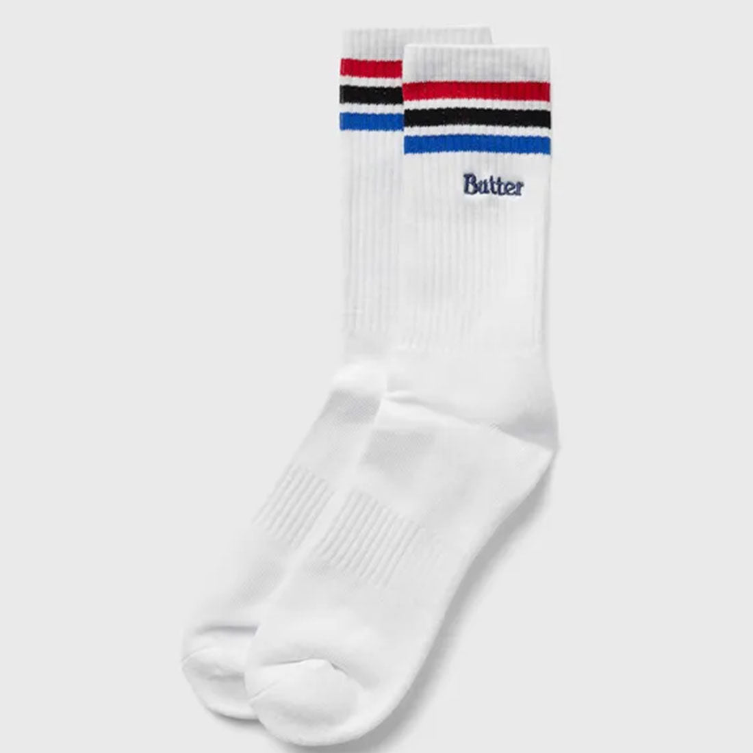 Butter Goods Socks - Stripes Socks-White